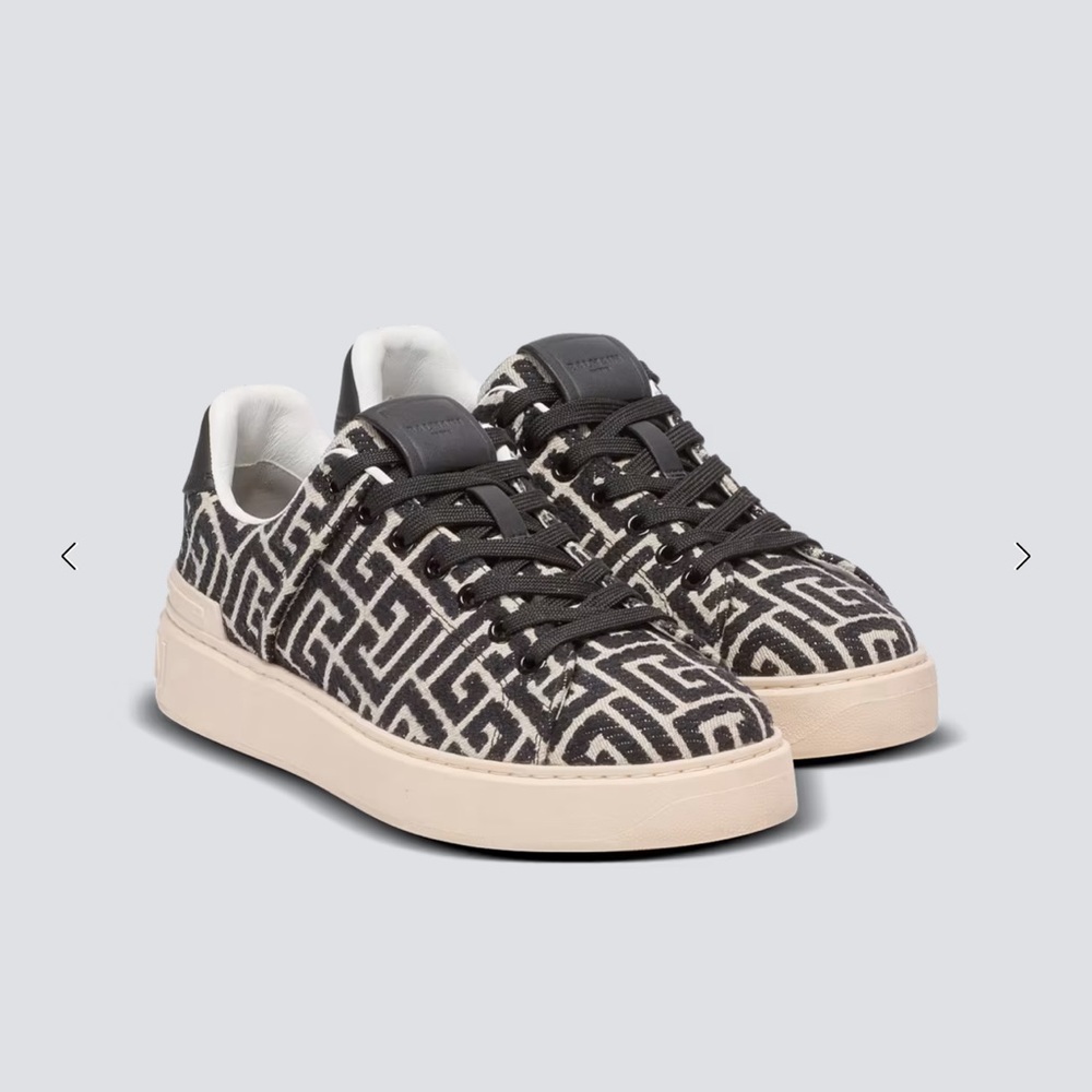 Balmain Monogram jacquard B-Court trainers